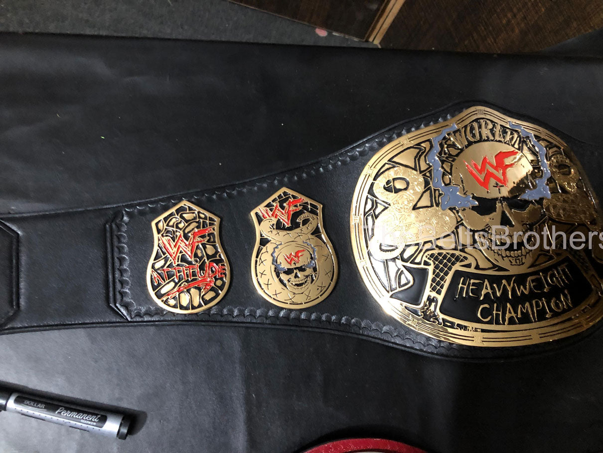 WWF Smoking Skull Championship Replica Title Belt - THE BELTS BROTHERS LTD