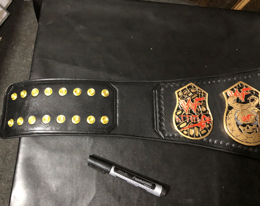 WWF Smoking Skull Championship Replica Title Belt - THE BELTS BROTHERS LTD