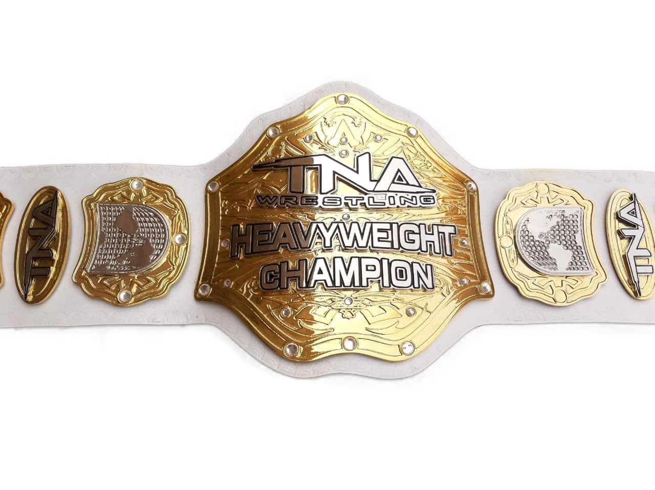 TNA White Strap Championship Replica Title Belt - THE BELTS BROTHERS LTD