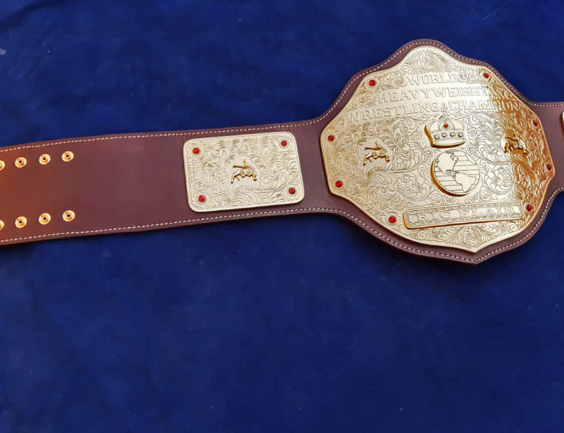 WCW Big Gold Championship Replica Title Belt - THE BELTS BROTHERS LTD