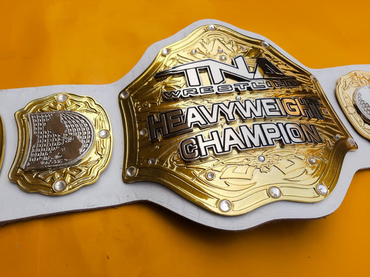 TNA White Strap Championship Replica Title Belt - THE BELTS BROTHERS LTD