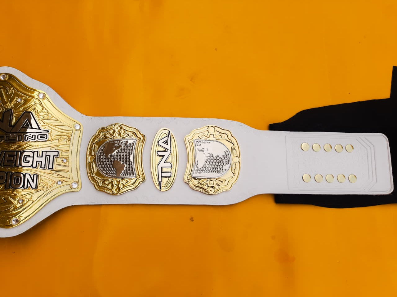 TNA White Strap Championship Replica Title Belt - THE BELTS BROTHERS LTD