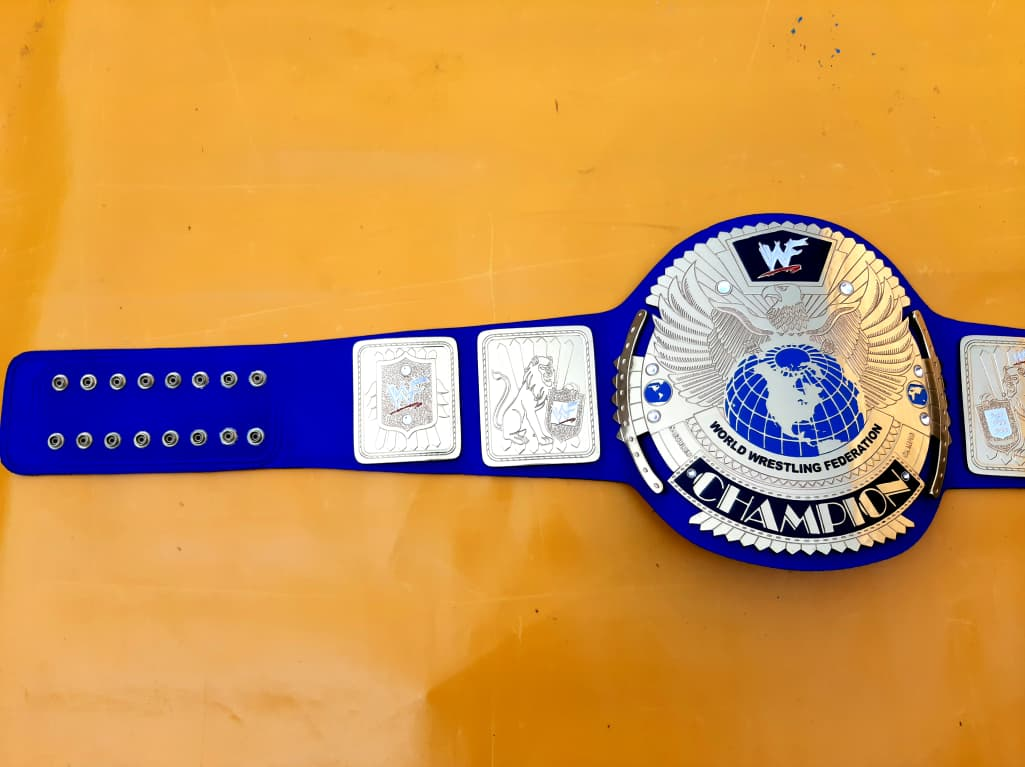 WWF Big Eagle Scratch Logo Championship Replica Title Belt - THE BELTS BROTHERS LTD